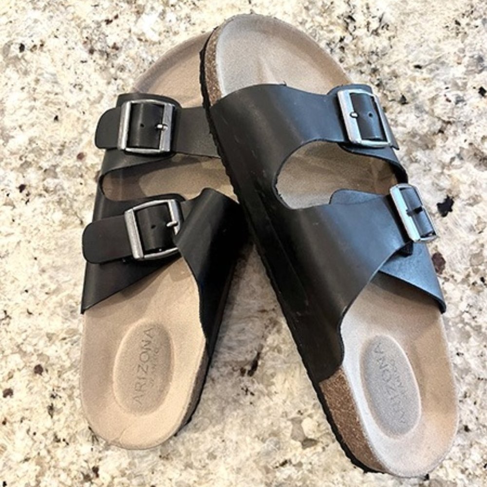 Women's Black Slider Sandals